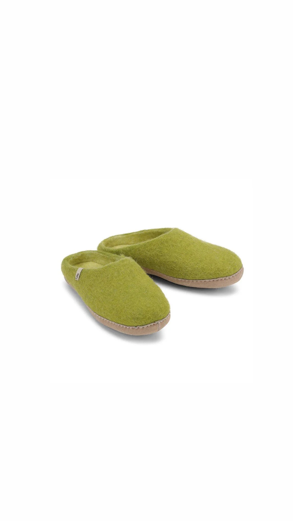 Egos - wool slippers - lime green