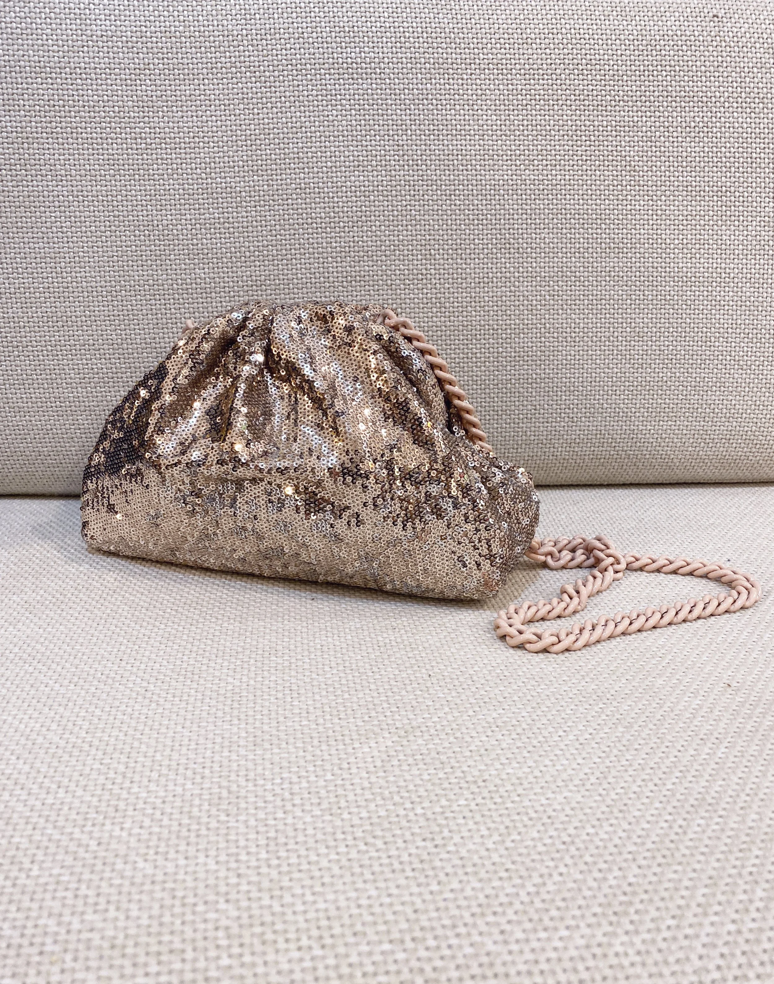 Maria La Rosa - Mini Game bag - sequins light pink