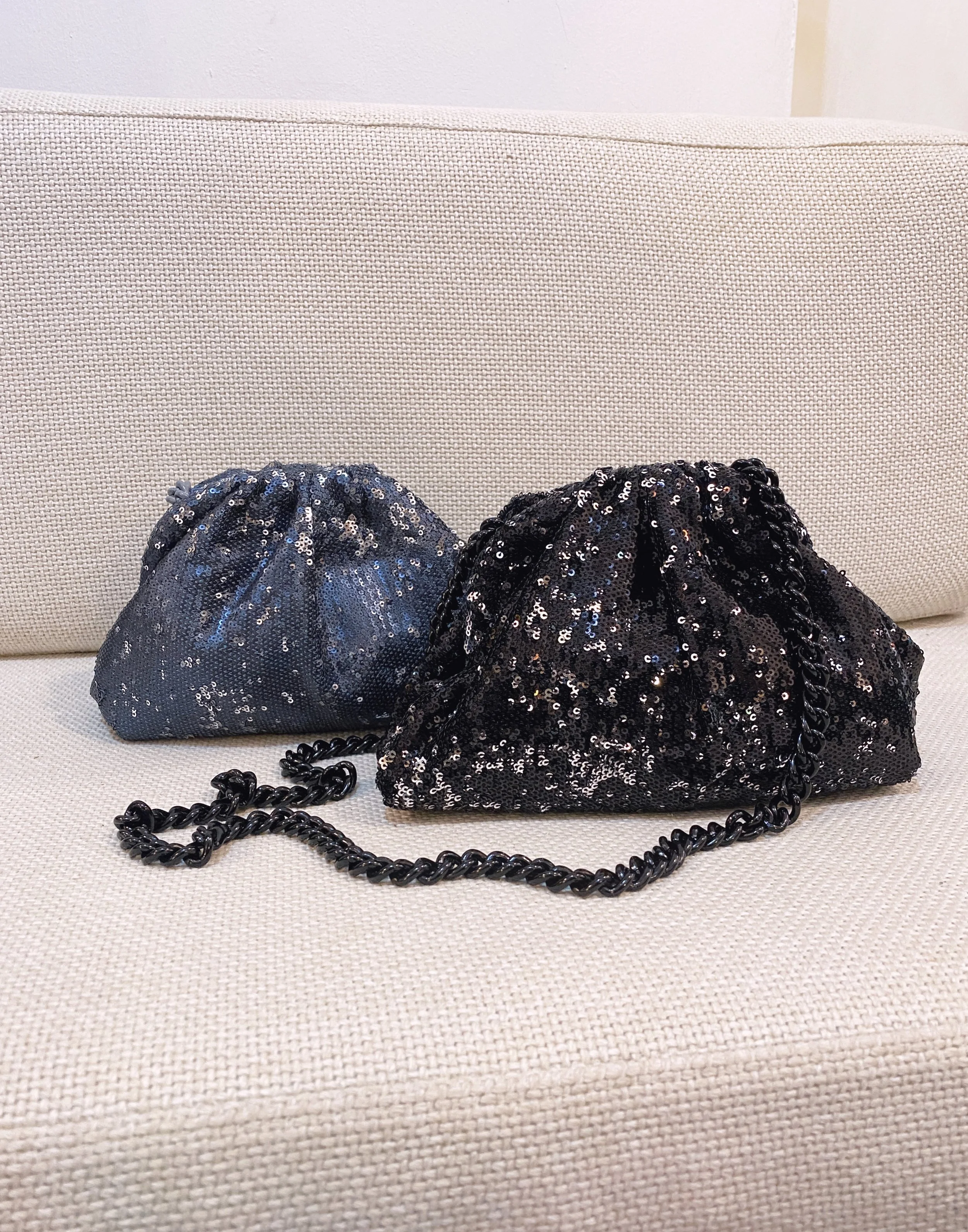 Maria La Rosa - Mini Game bag - sequins black