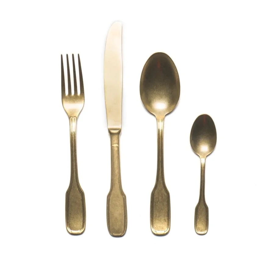 Bitossi - 24 Pieces Cutlery Set Gold matte finish