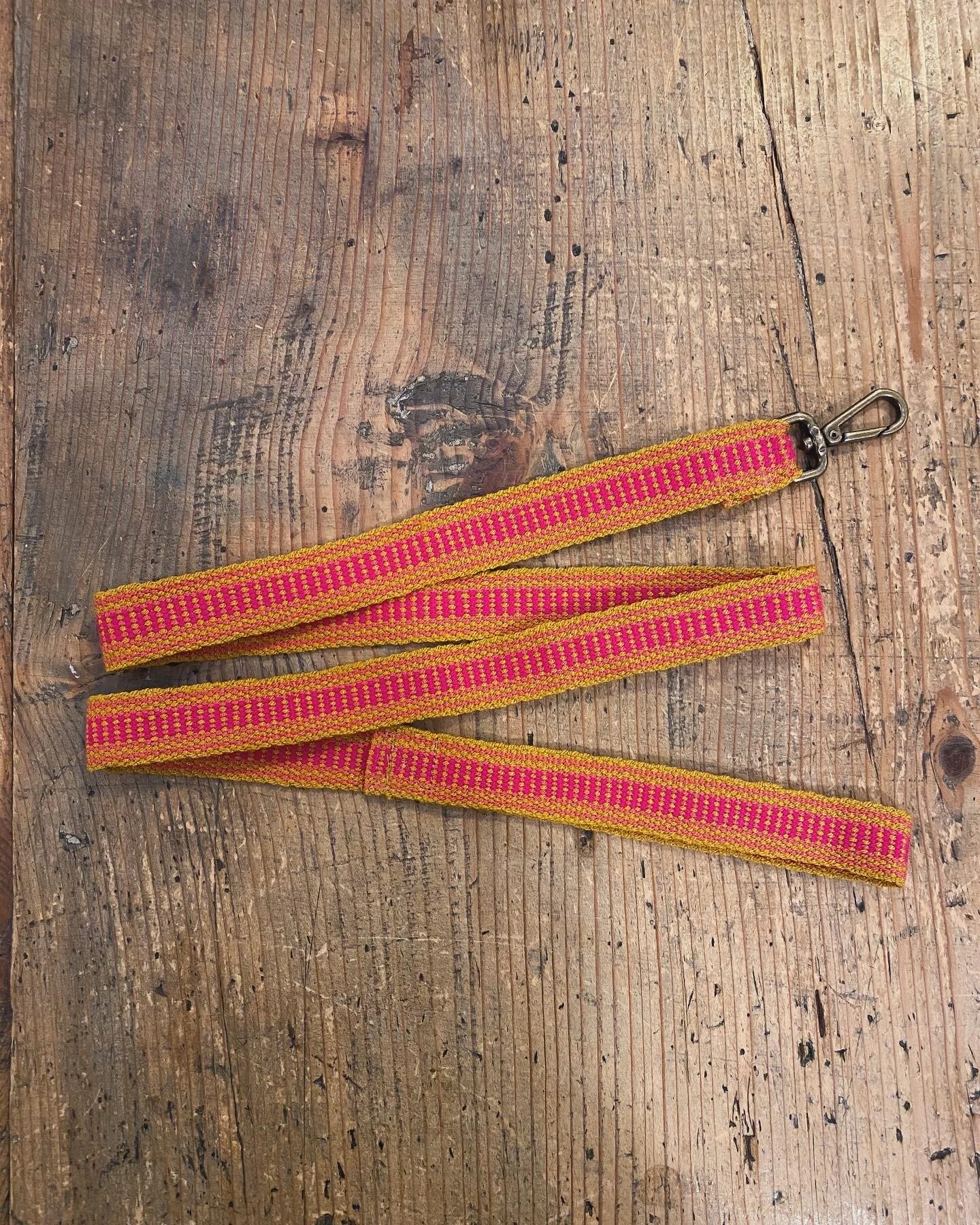 Guanabana - Small/medium dog leash - yellow/pink