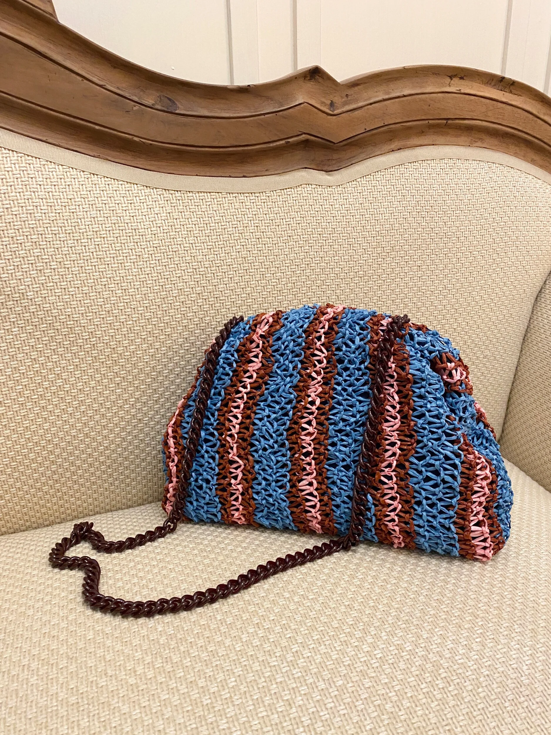 Maria La Rosa - Bucaneve game bag - light blue