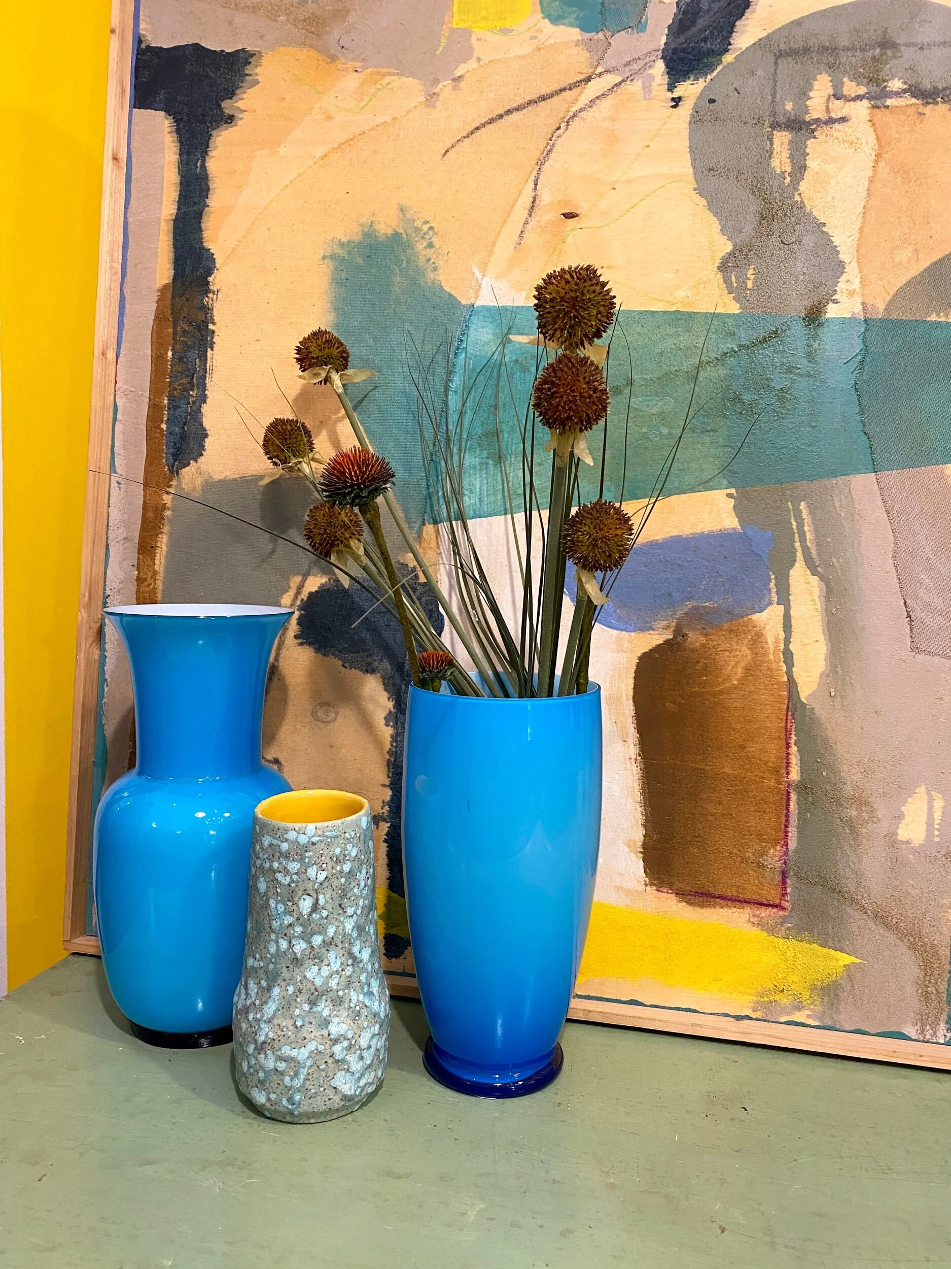 Vintage vases - blue