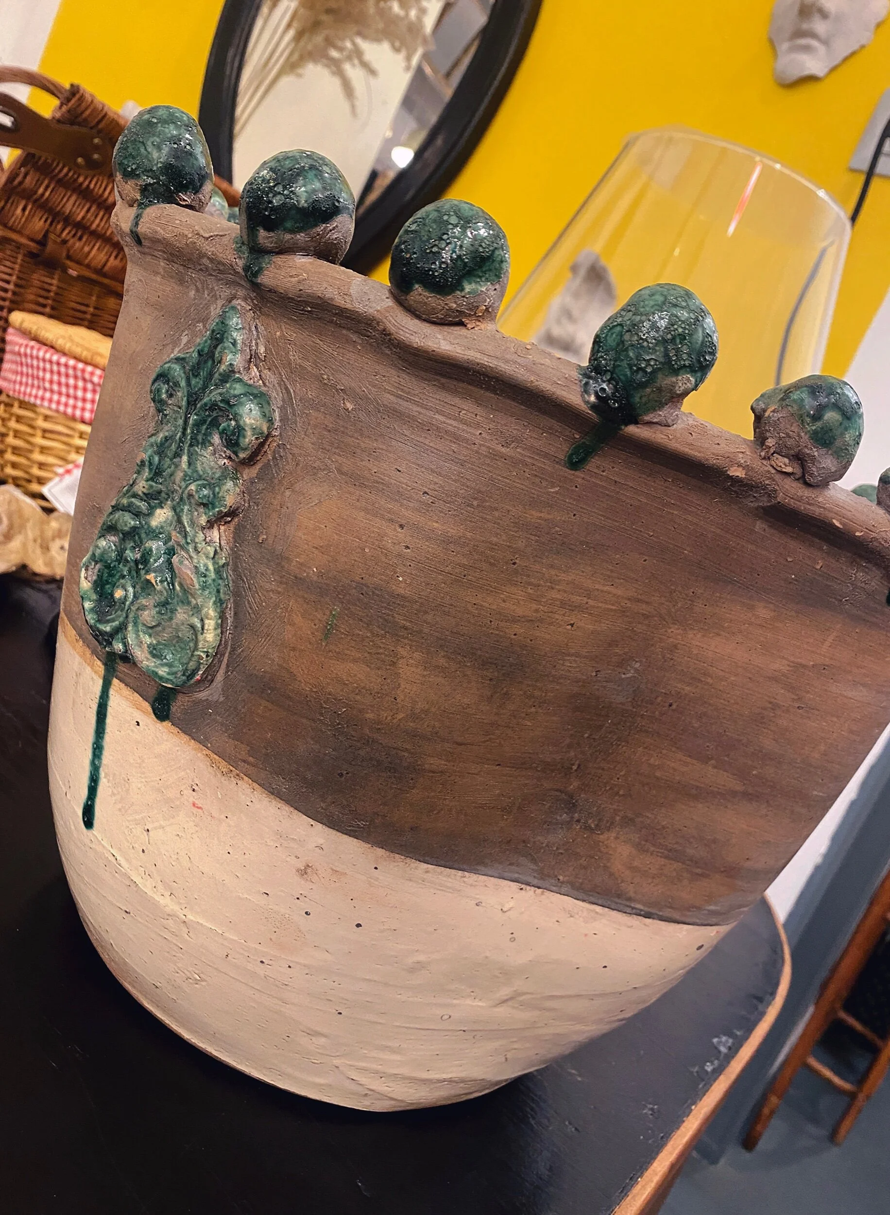 Vintage Grottaglie terracotta big vase