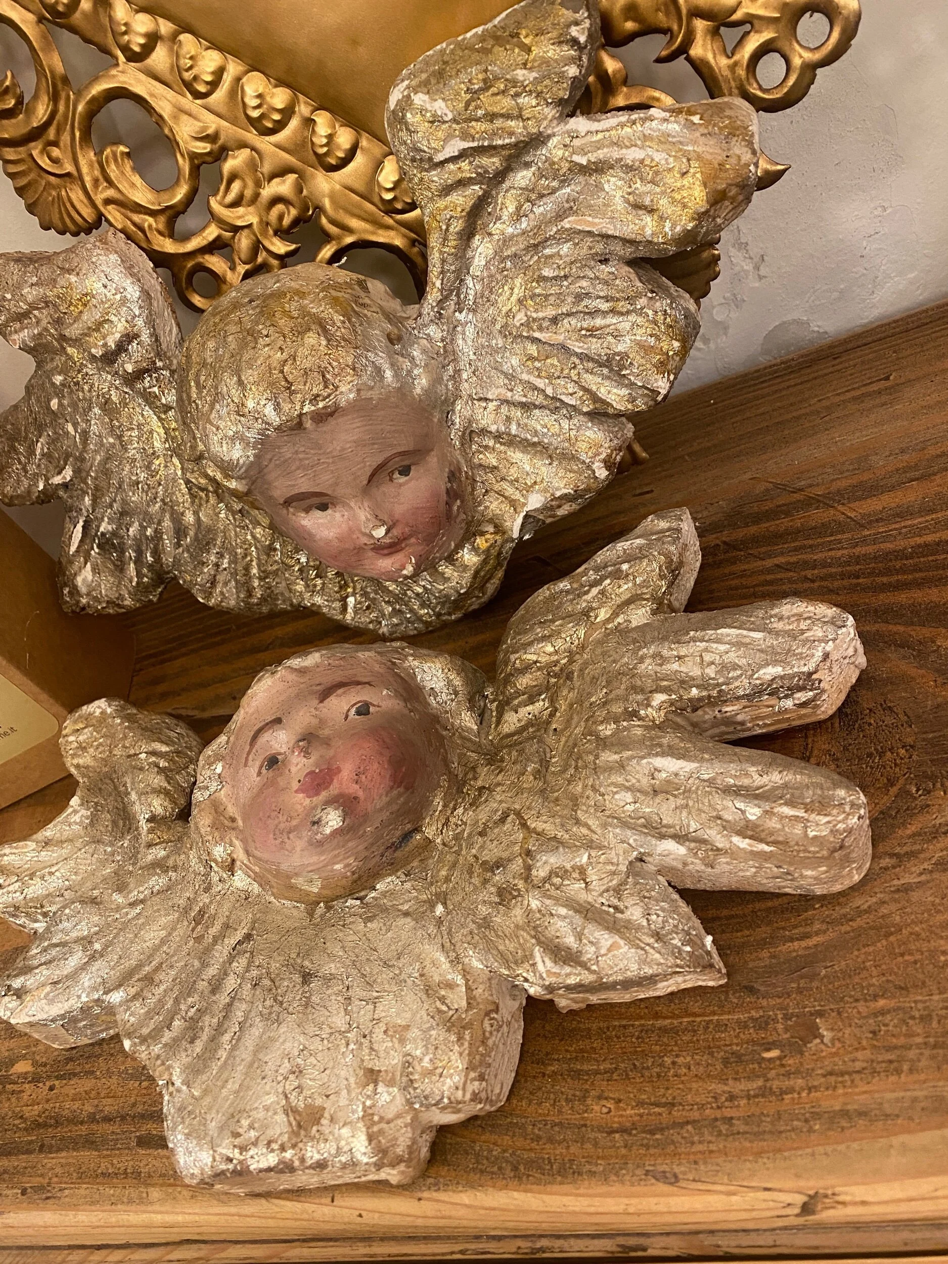 【ヴィンテージ】den bas天使木彫人形 スペイン CATALONIA ヴィンテージ】den bas天使木彫人形 スペイン CATALONIA