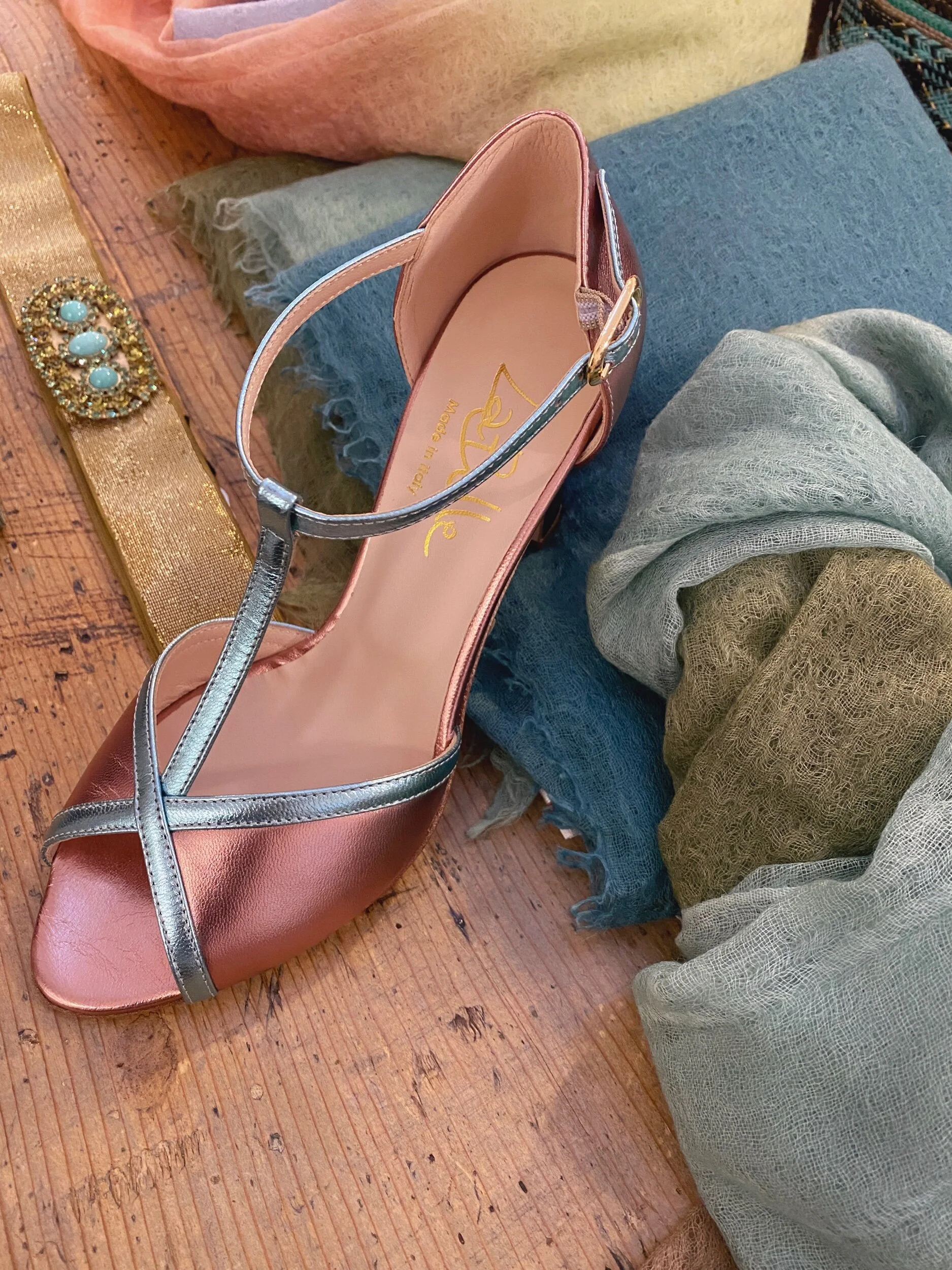 La Belle - tango 01 pump - pink/light blue