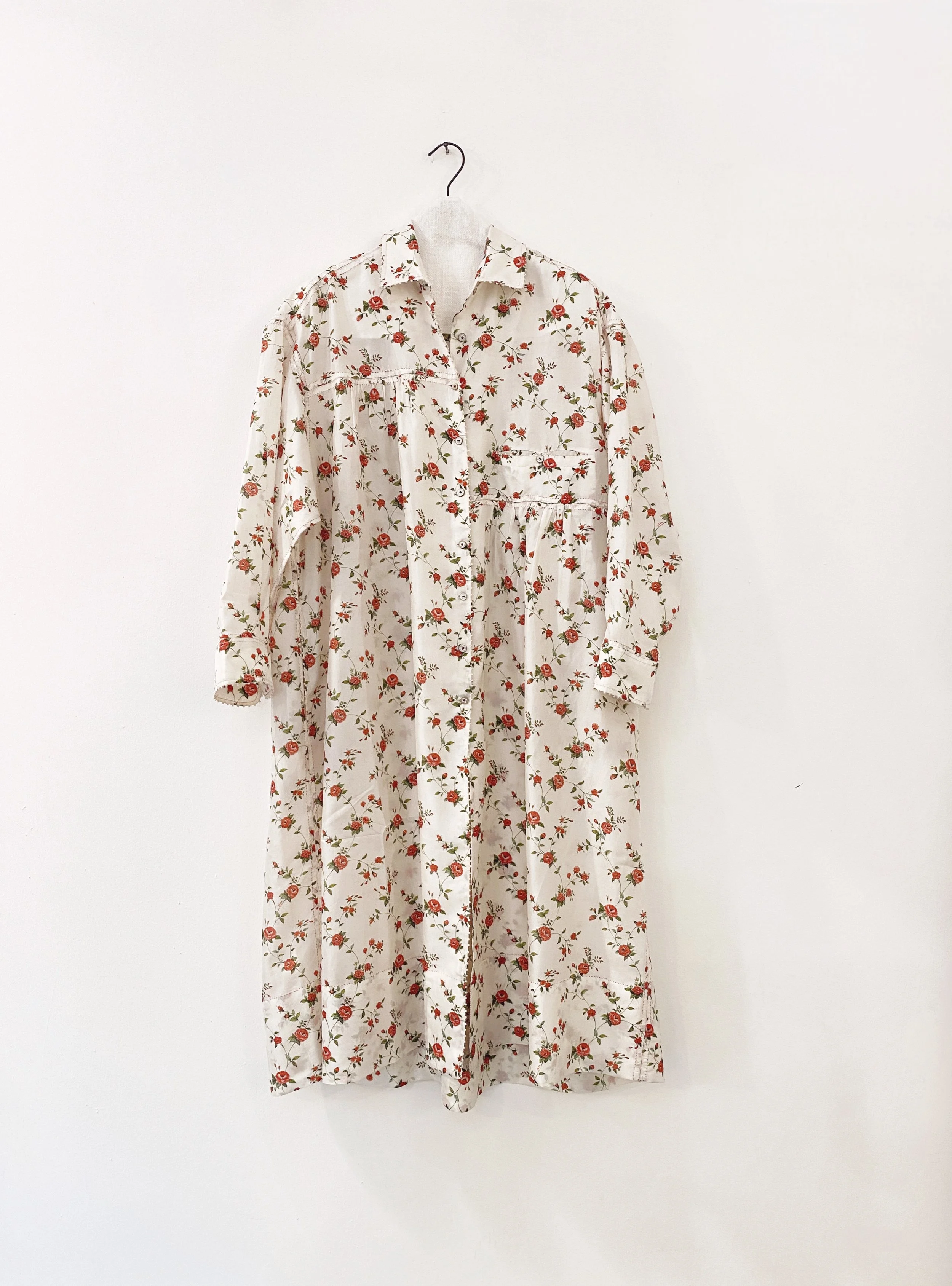 Pero - floral shirt dress - ivory/red