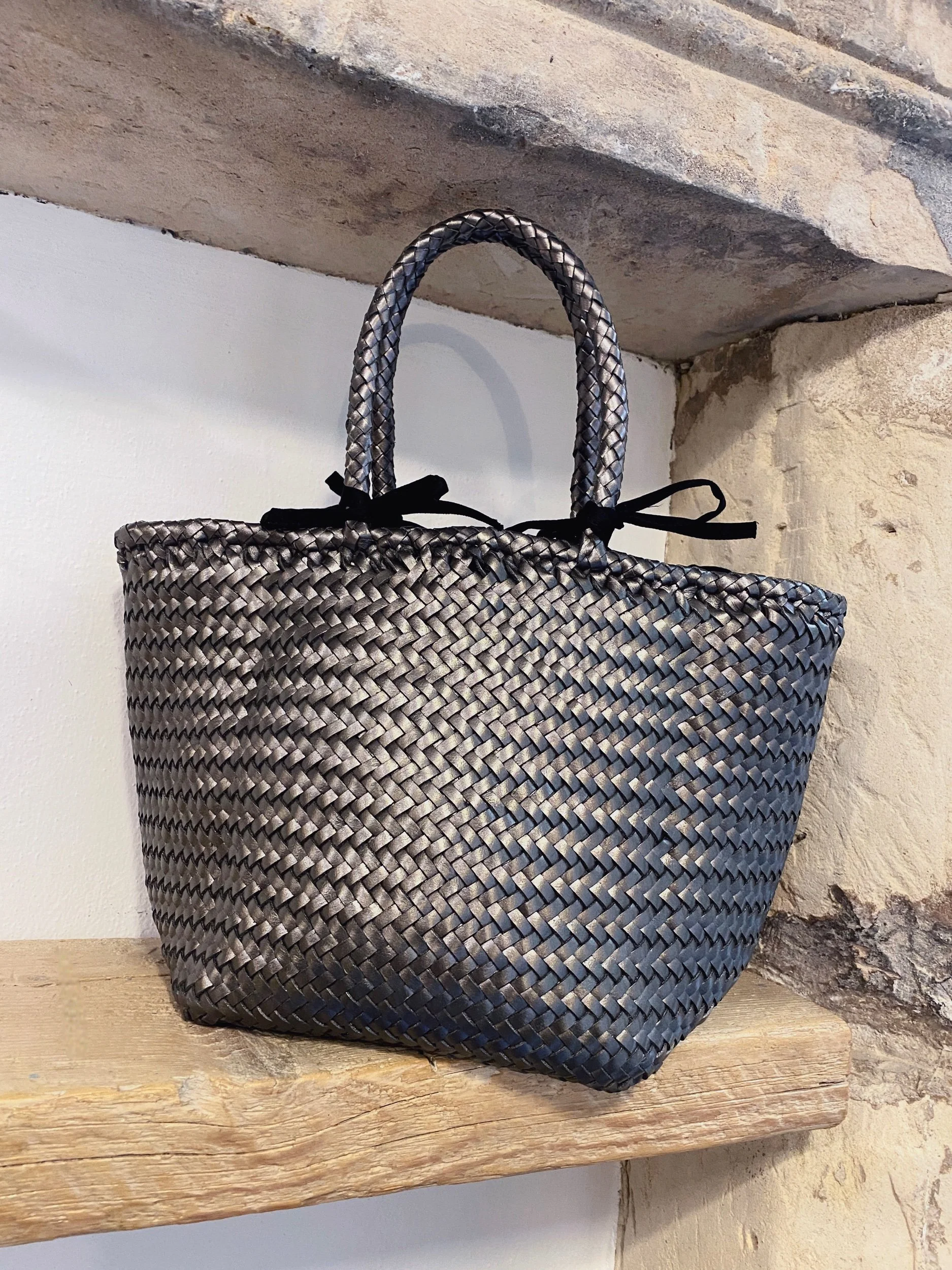 Dragon Diffusion - Grace small basket bag - covert foil