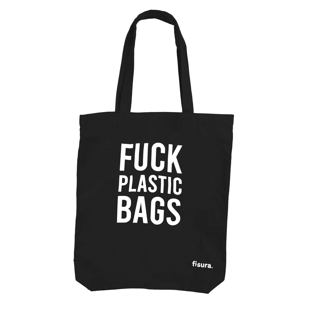 Tote Bag - Fuck Plastic Bag - Black