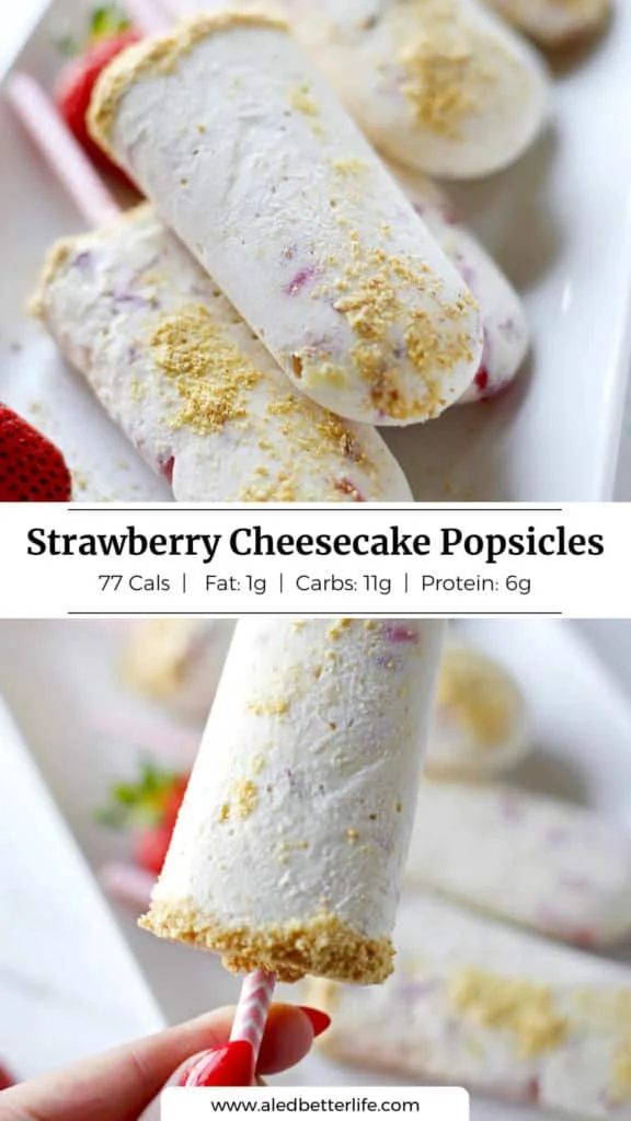 Strawberry Cheesecake Popsicles