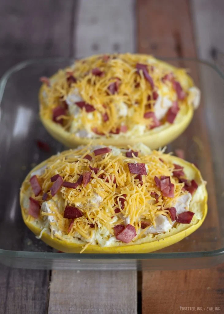 Chicken Bacon Ranch Spaghetti Squash