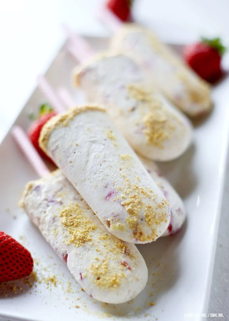 Strawberry Cheesecake Popsicles