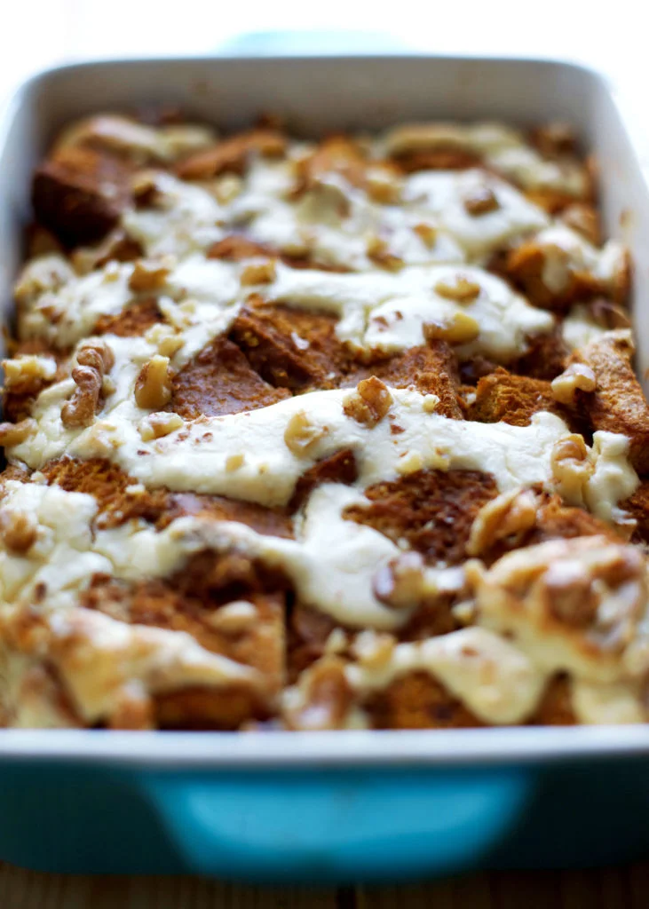 Pumpkin Cheesecake Baked French Toast
