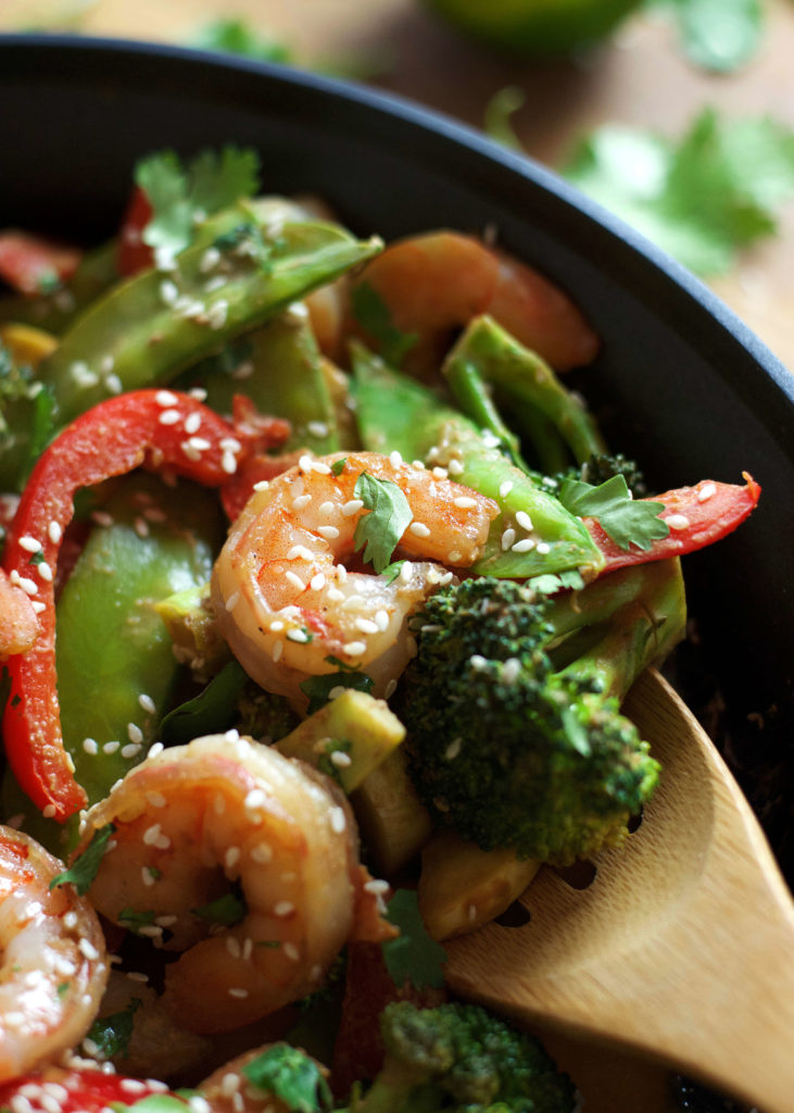 Shrimp Stir-Fry with Peanut Sauce
