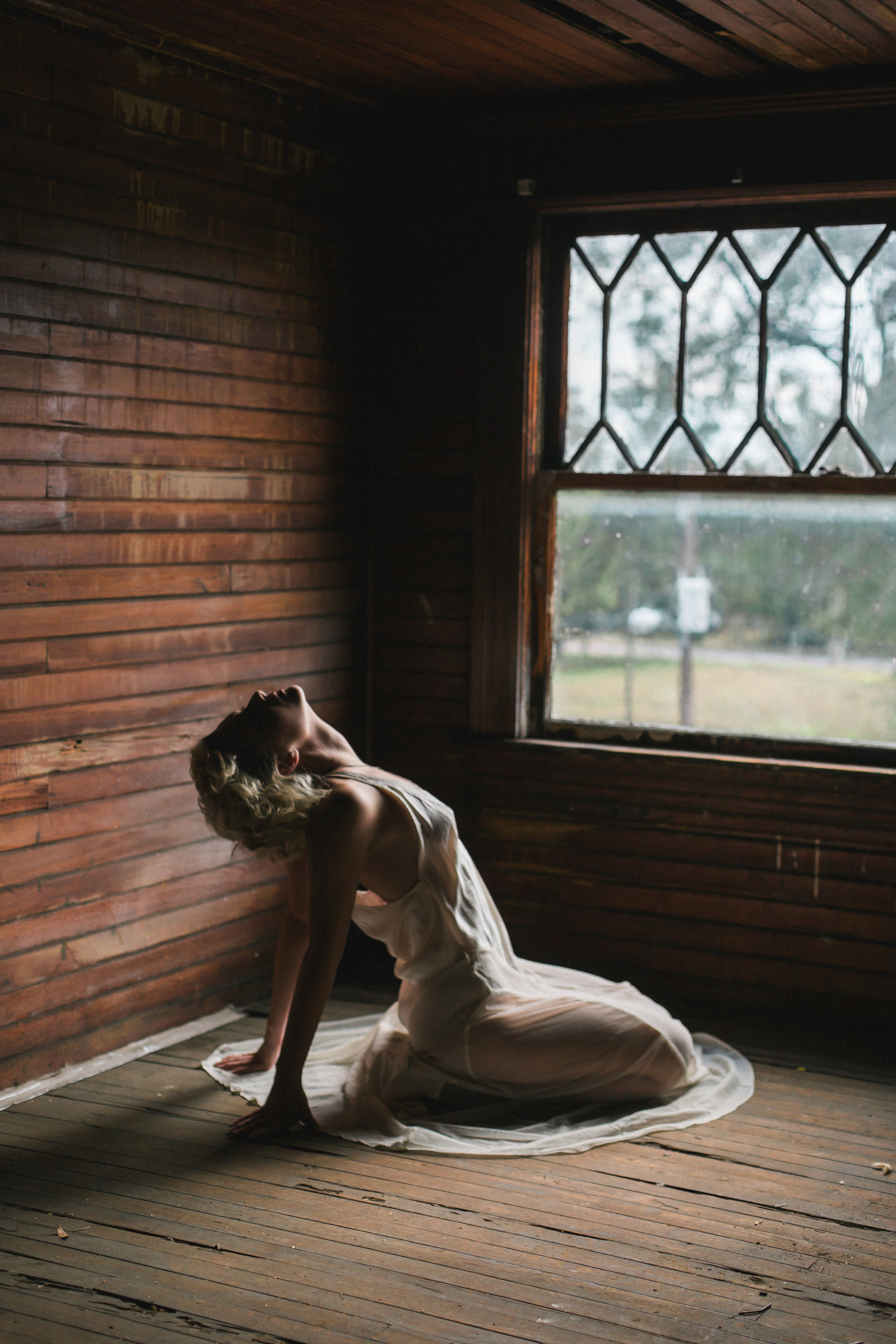 Attic Window Boudoir Session Sunlight