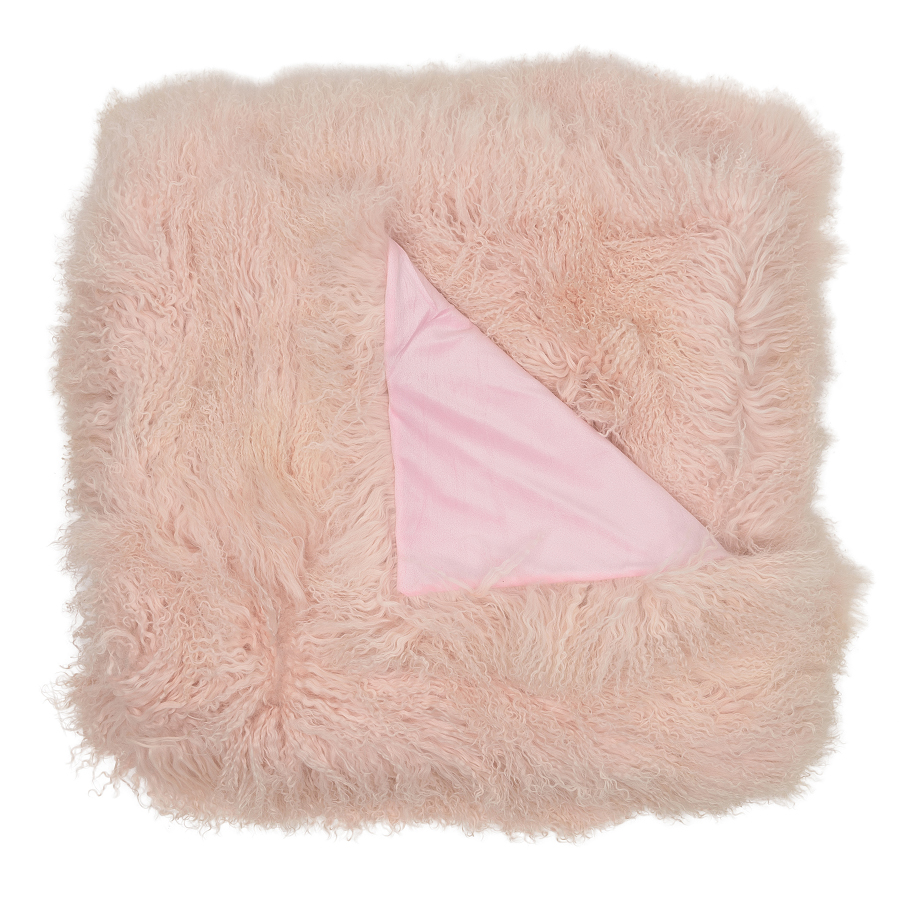 Mongolian Sheepskin Blanket Blush — Ella Maiden Australia