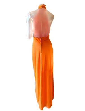 sachin and babi light blue dress Mei High Split Halter Neck Maxi Dress in Ivory main image 1