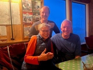 Last night at Bonnet Plume Lake - Chris, Joanne &amp; Ruan Widrig.