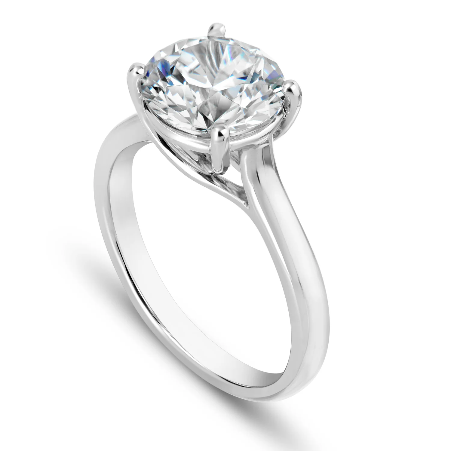 Trellis Solitaire Engagement Ring