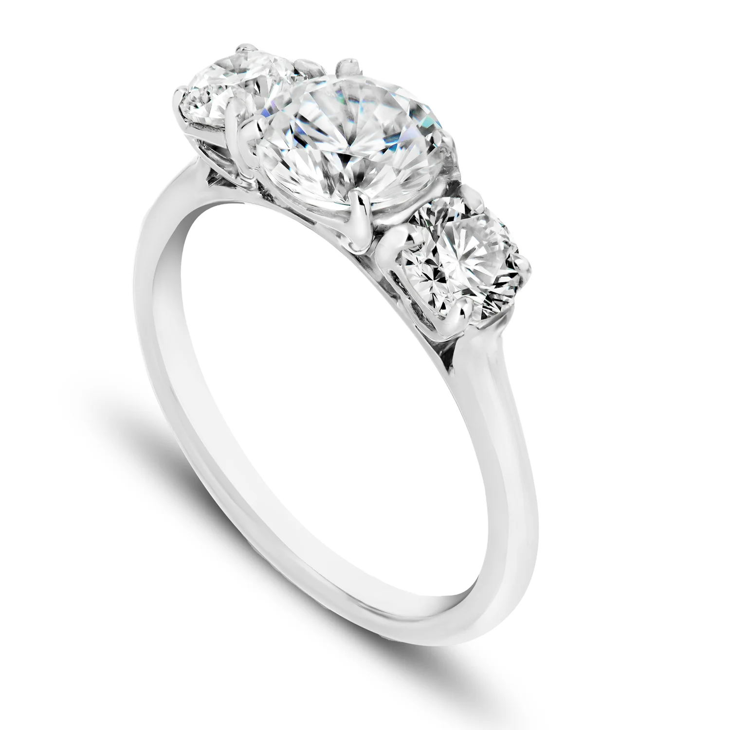 Three-Stone Diamond Engagement Ring