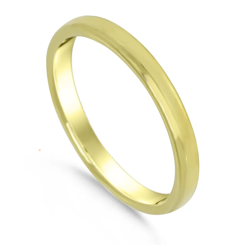 18K Yellow Gold 2.5mm Euro Band
