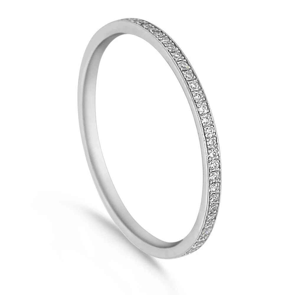 Platinum 1.3mm Micro-Pavé Band