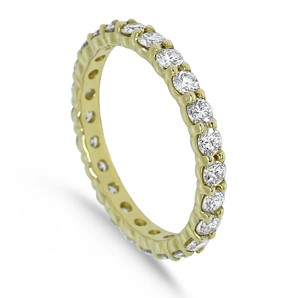 14K Yellow Eternity Diamond Band
