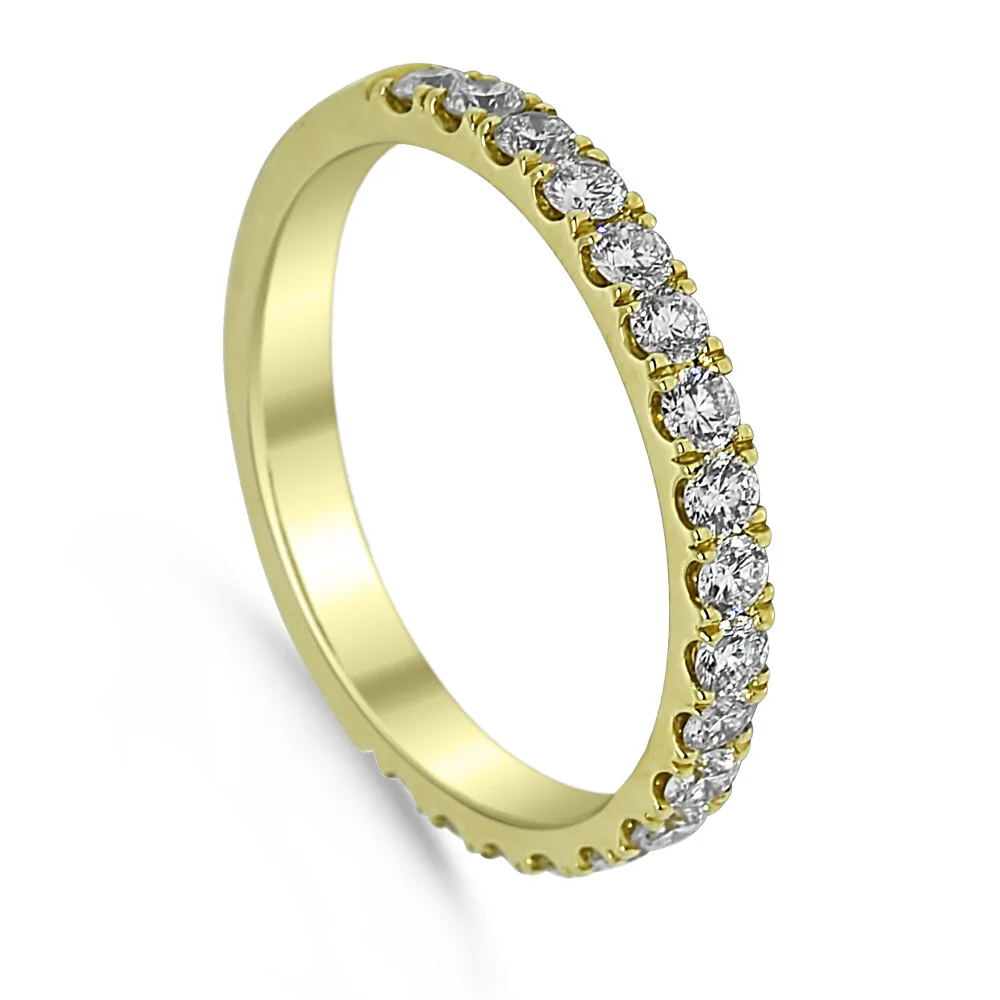 18K Yellow Pavé Diamond Band