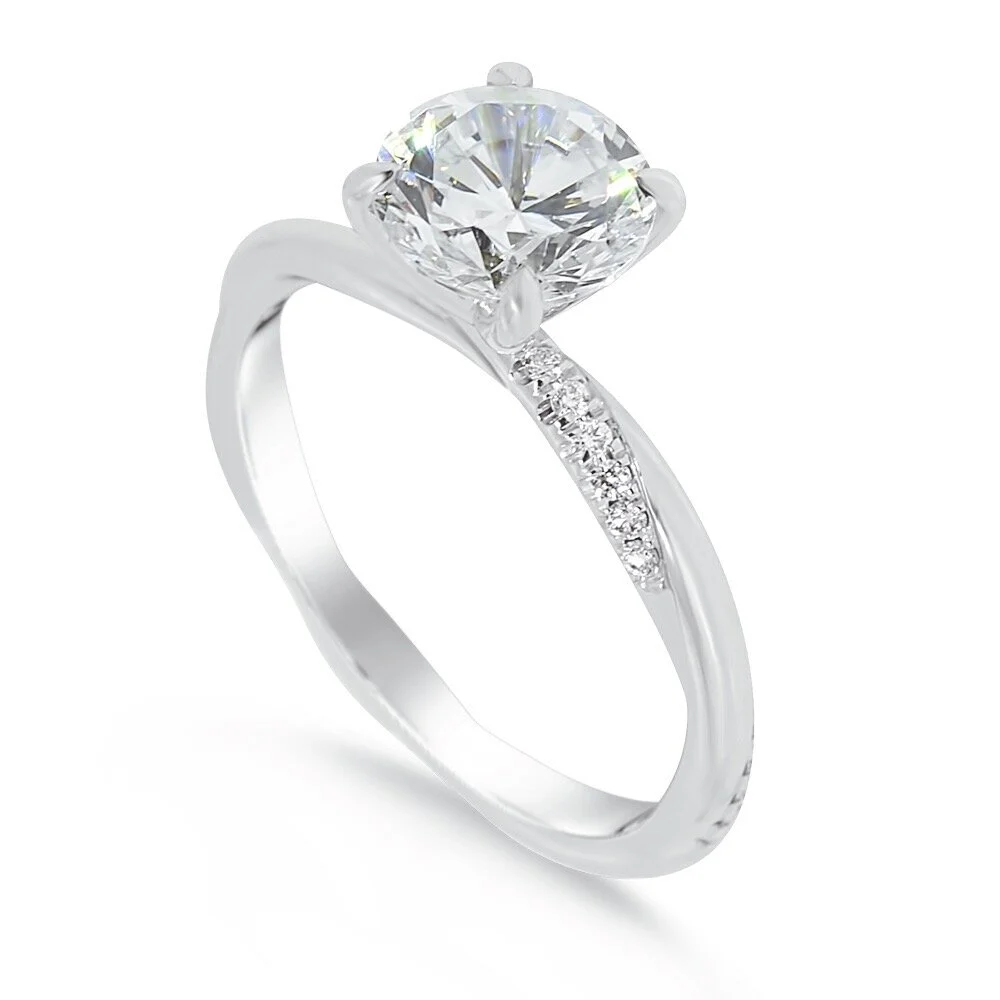 Twist Pavé Solitaire