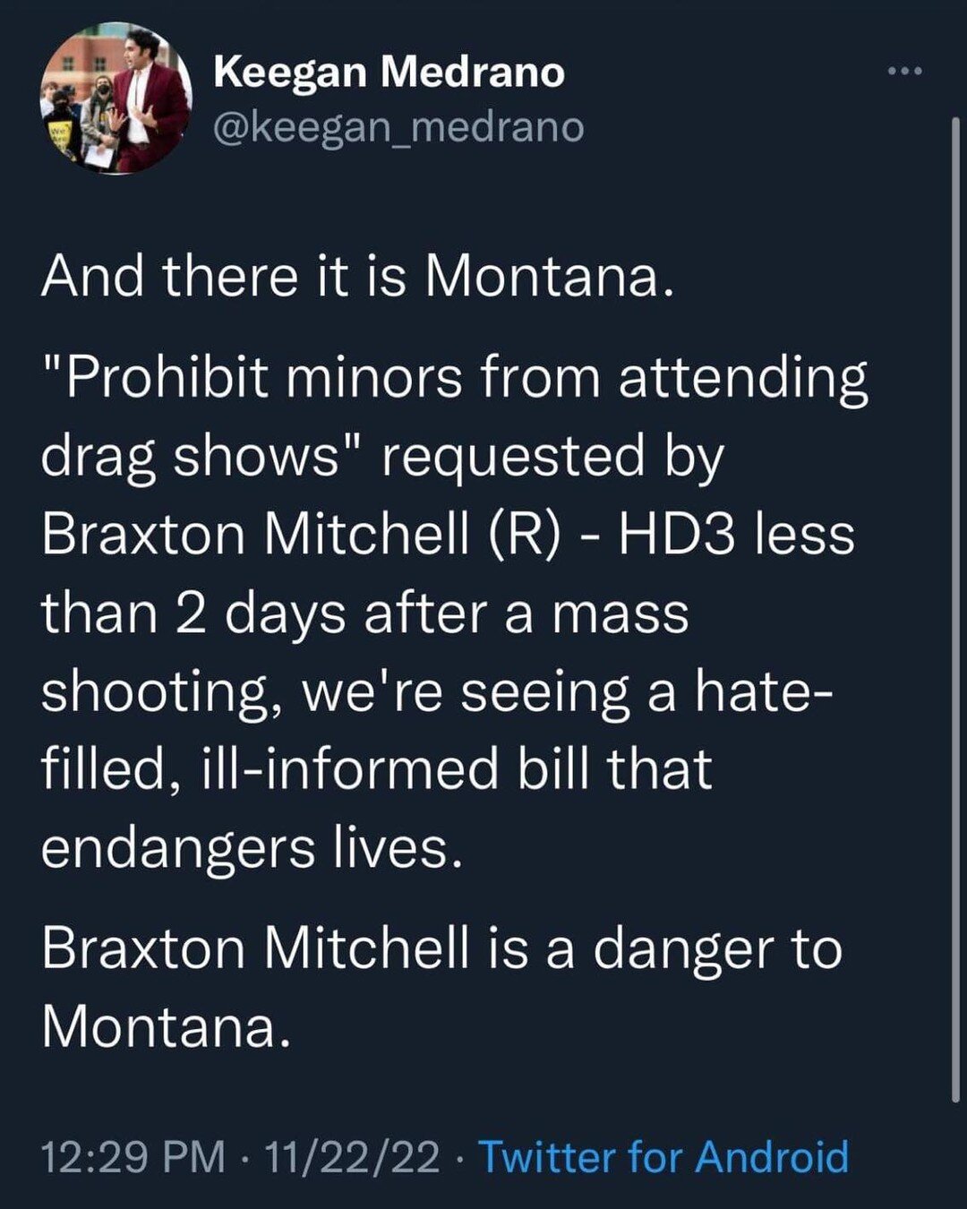 And so it begins.

Glacier Queer Alliance will continue to be a safe space for people of all ages and identities. It is looking like they have chosen their hill to die on in the Montana State legislature and LGBTQ+ people will continue to be targeted
