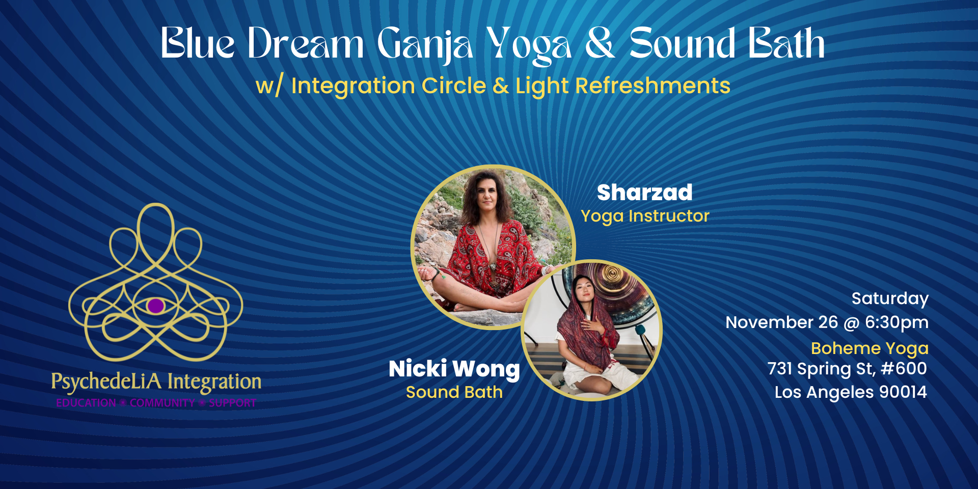 Blue Dream Ganja Yoga and Sound Bath Journey