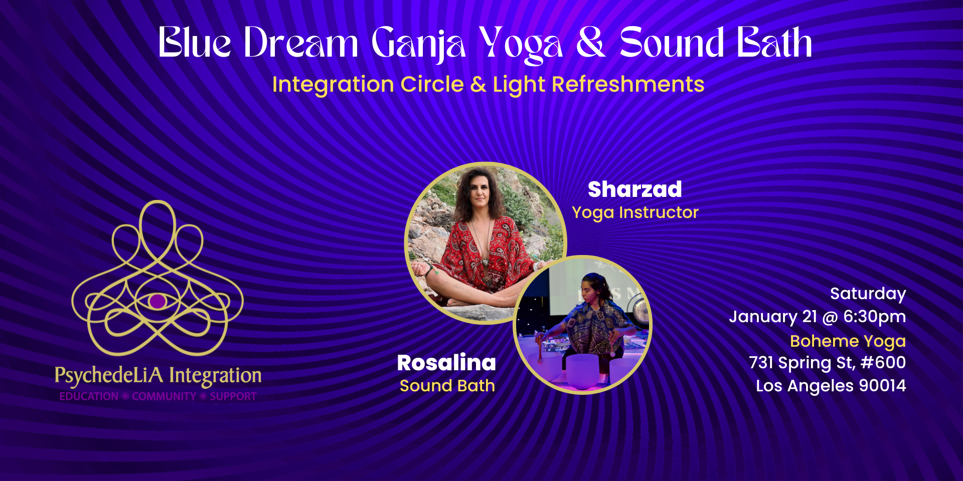 New Moon New Year Blue Dream Ganja Yoga and Sound Bath Journey