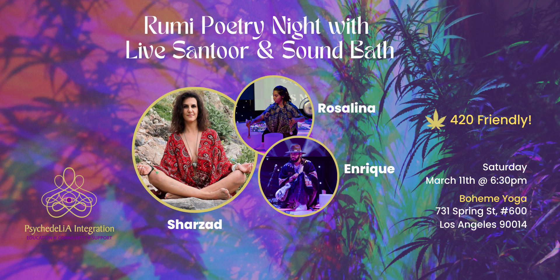 Rumi Poetry Night with Live Santoor & Sound Bath!