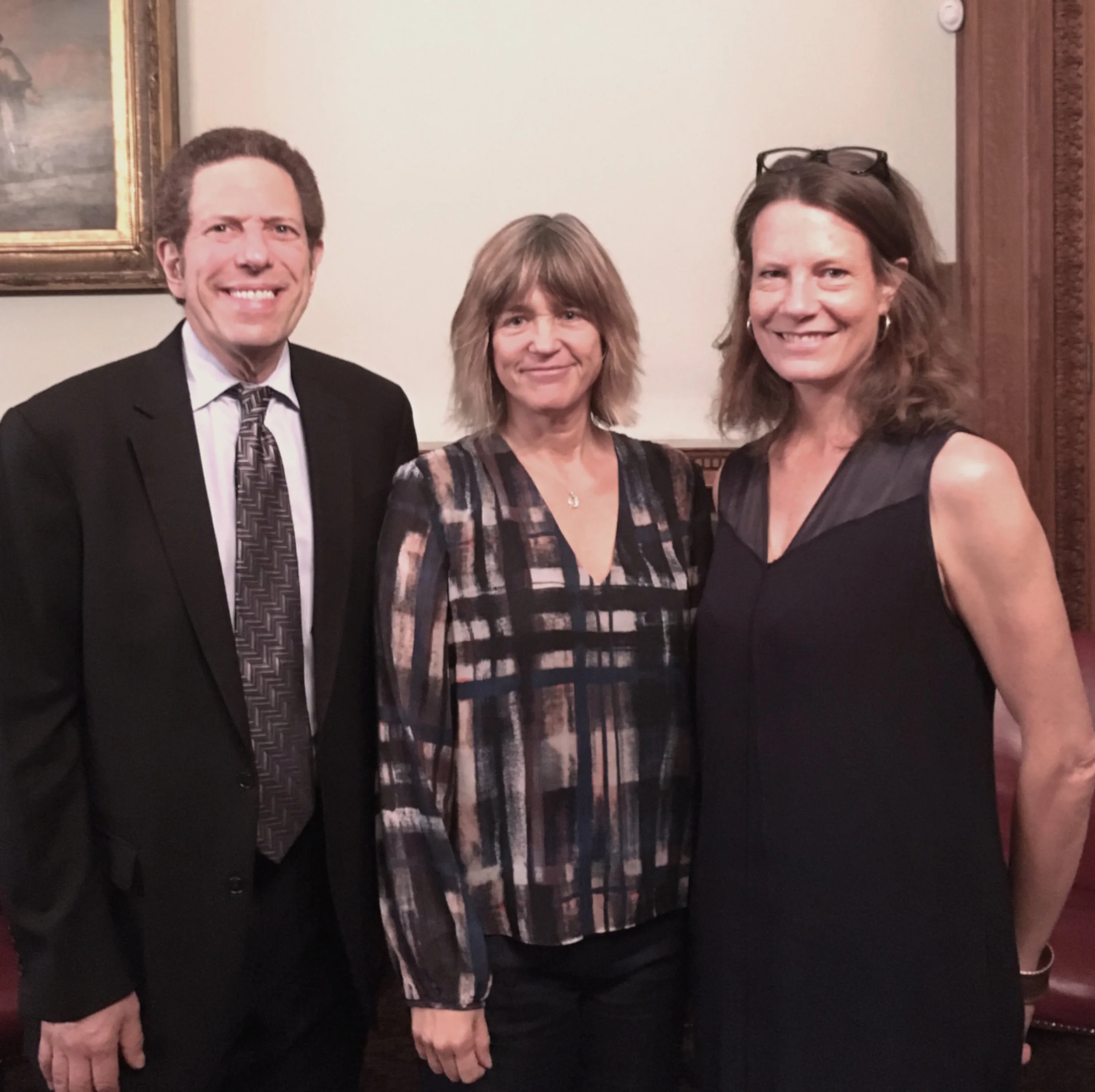 ISSP-NYC Founder&Co-Chair Mark Wolf, NYU-CSB Director Tensie Whelan, and ISSP-NYC Founding Co-Chair Trisha Bauman;