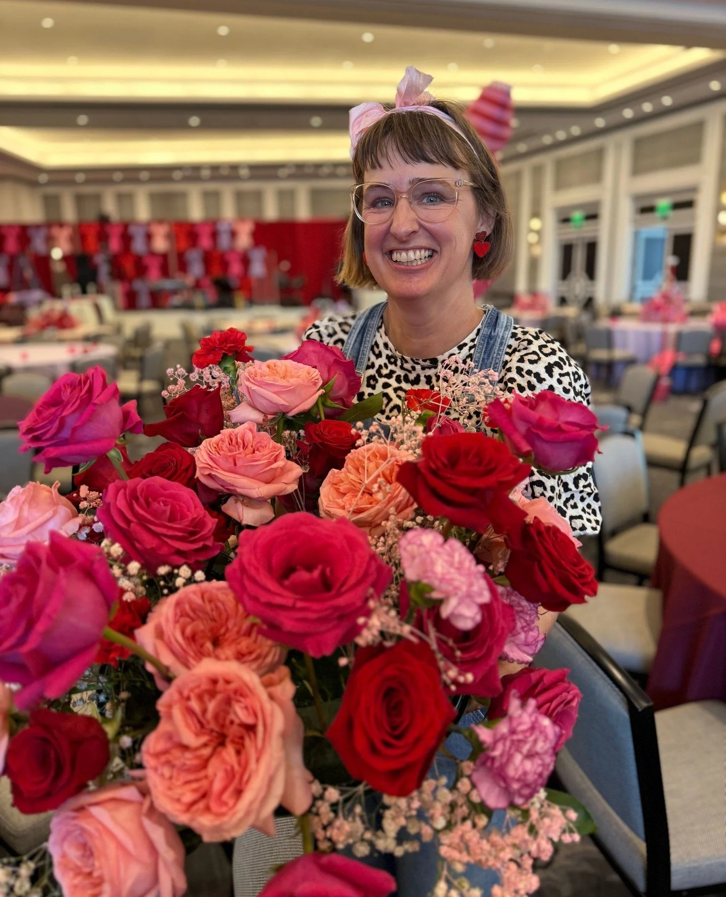 Accurate depiction of how this event made me feel! If maximalist joy was a centerpiece 💖🌹🏁 So adorable!⁠
⁠
bright blooms, new orleans florist, new orleans events, corporate florals, luxury events, florist workshops