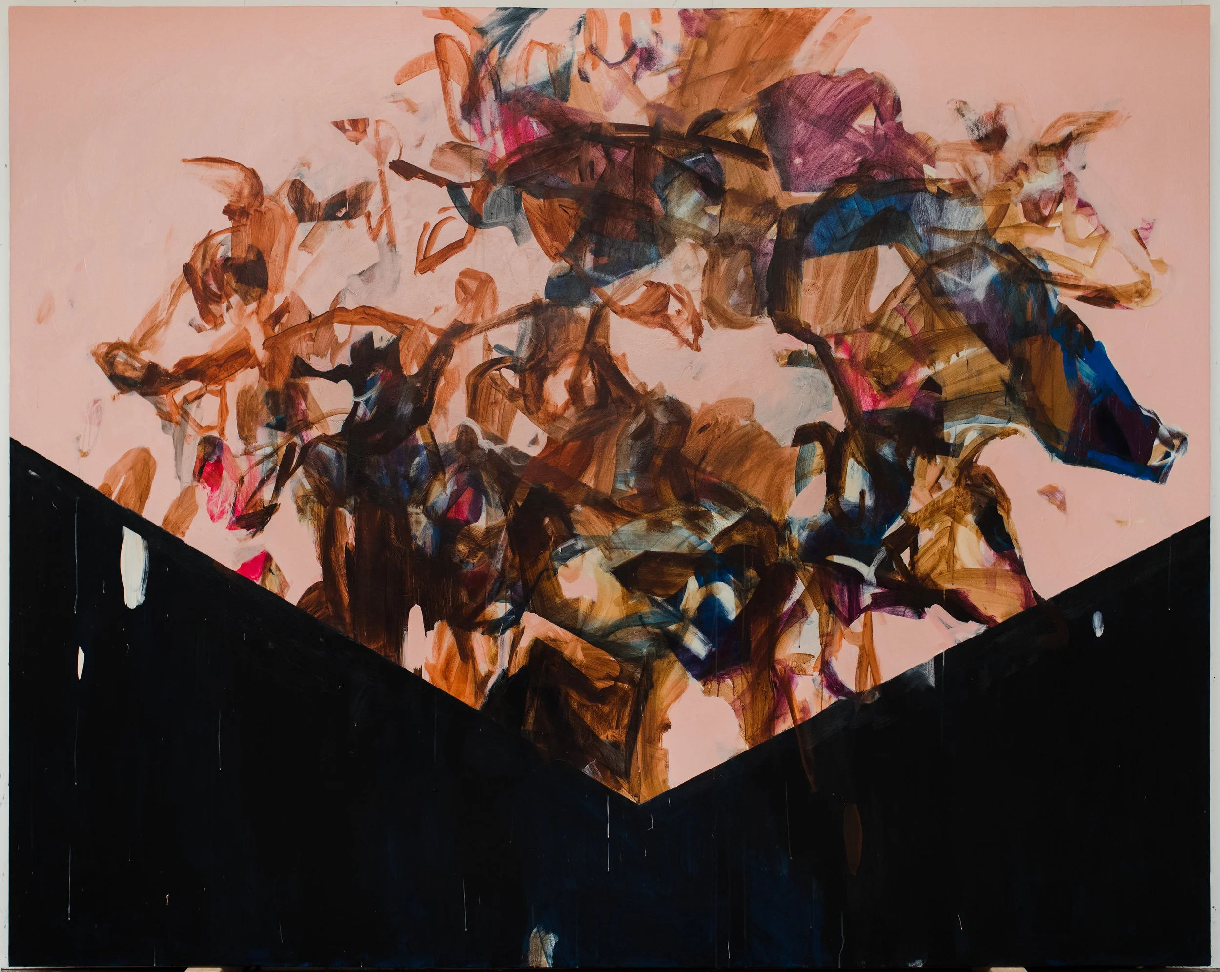 Temper Tantrum 120”x96”, acrylic on canvas, 2018, available
