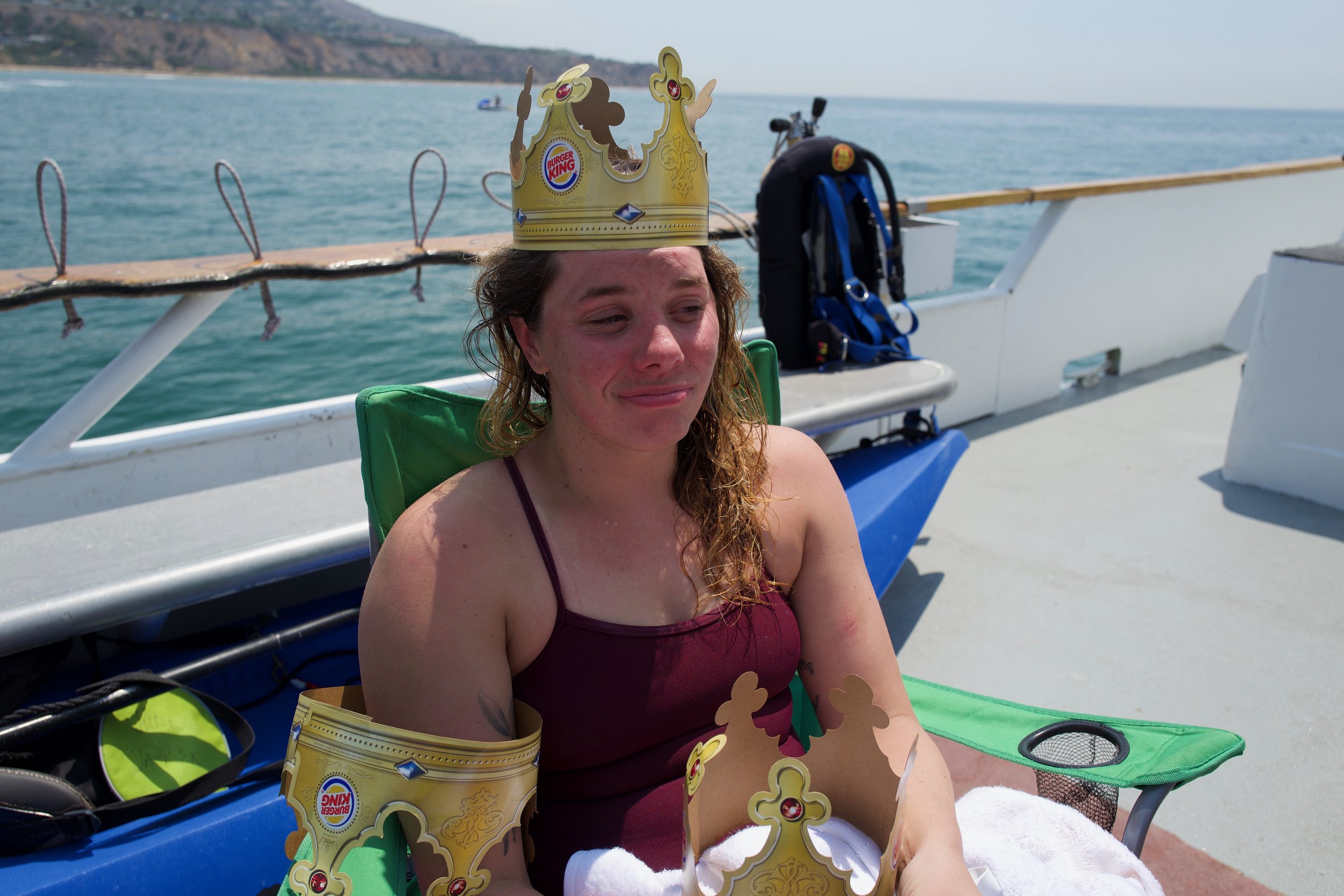  Katie in 2018 after finishing the Triple Crown of Open Water Swimming (English Channel, Around the island of Manhattan, Catalina Channel) 