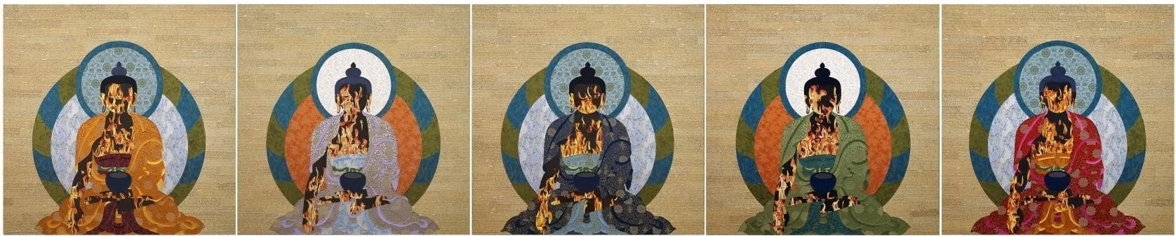 Tenzing Rigdol, My World Is in Your Blindspot (2014) Image courtesy of Rossi & Rossi and the artist.