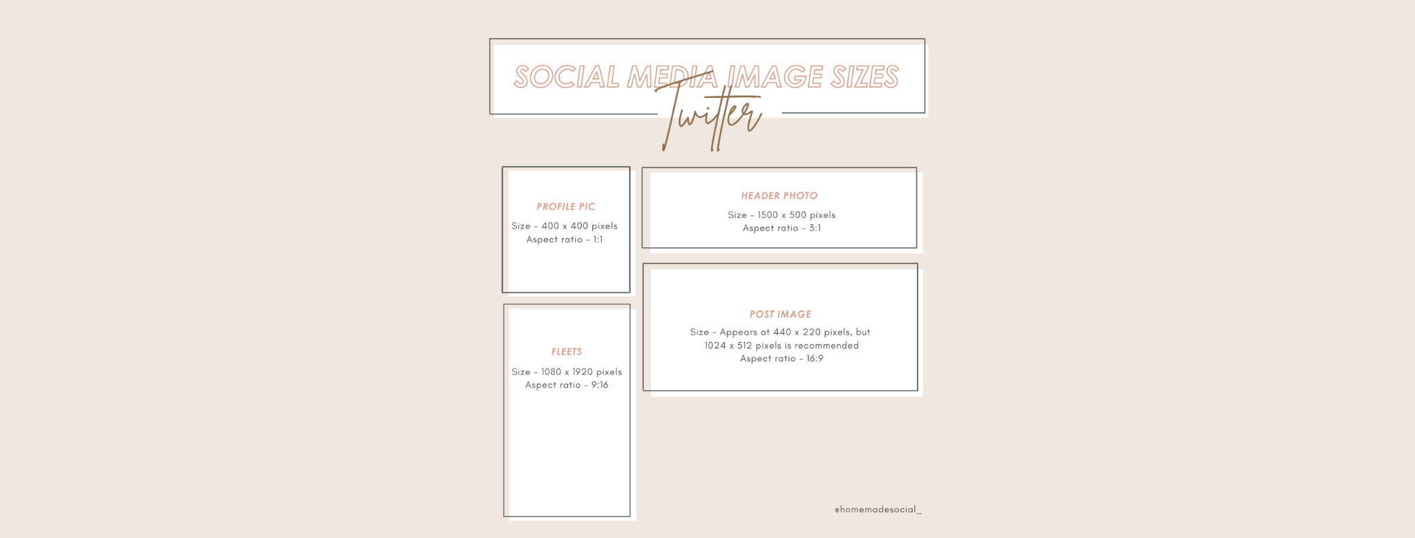 Social Media Image Sizes 21 Guide Free Infographic Homemade Social Boutique Social Media Marketing Agency