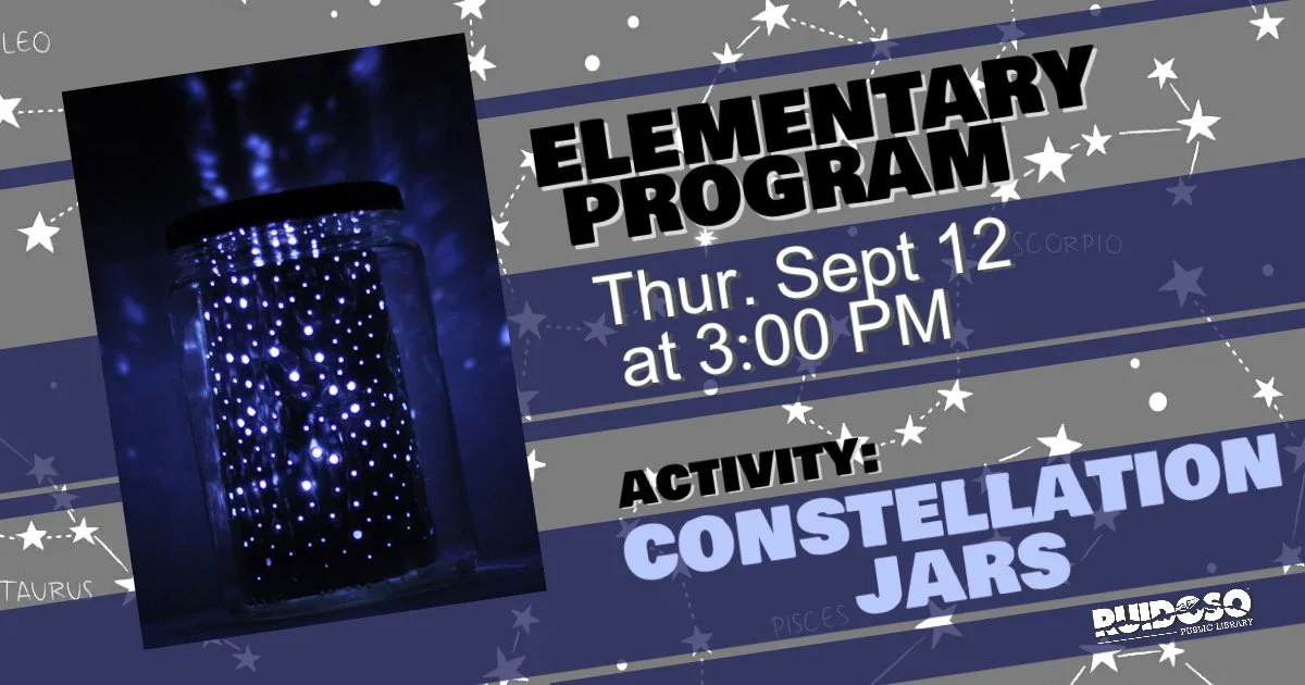 Elementary Program: Create Your Own Constellation Jars