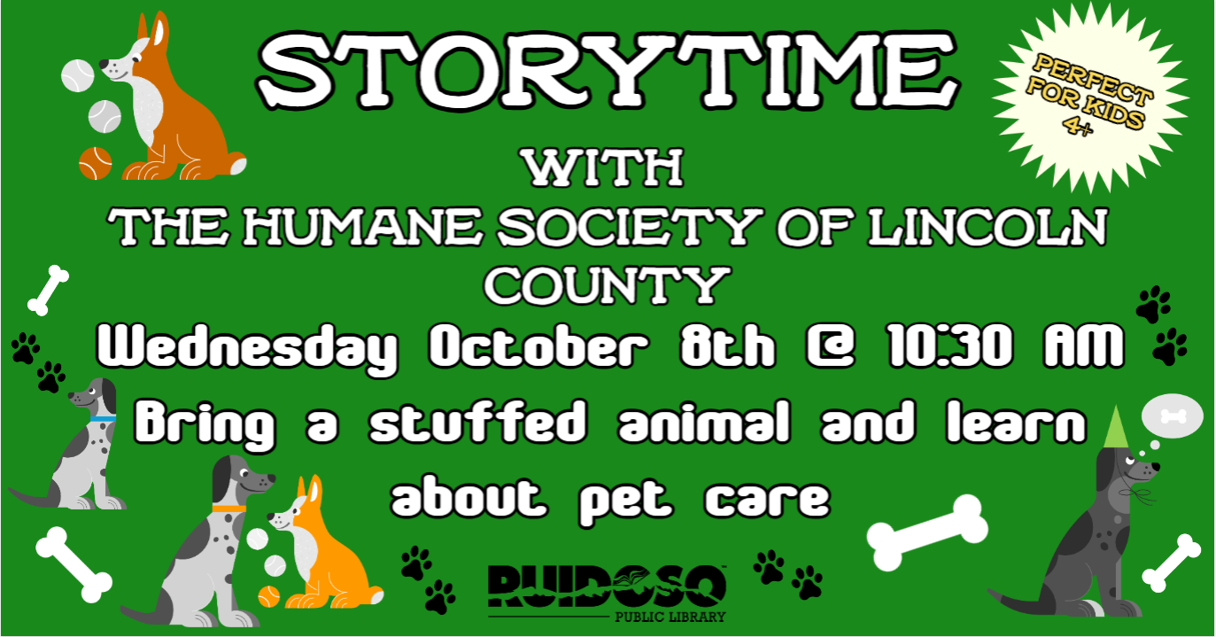 We’ve been barking for a good time at the Ruidoso Public Library. 