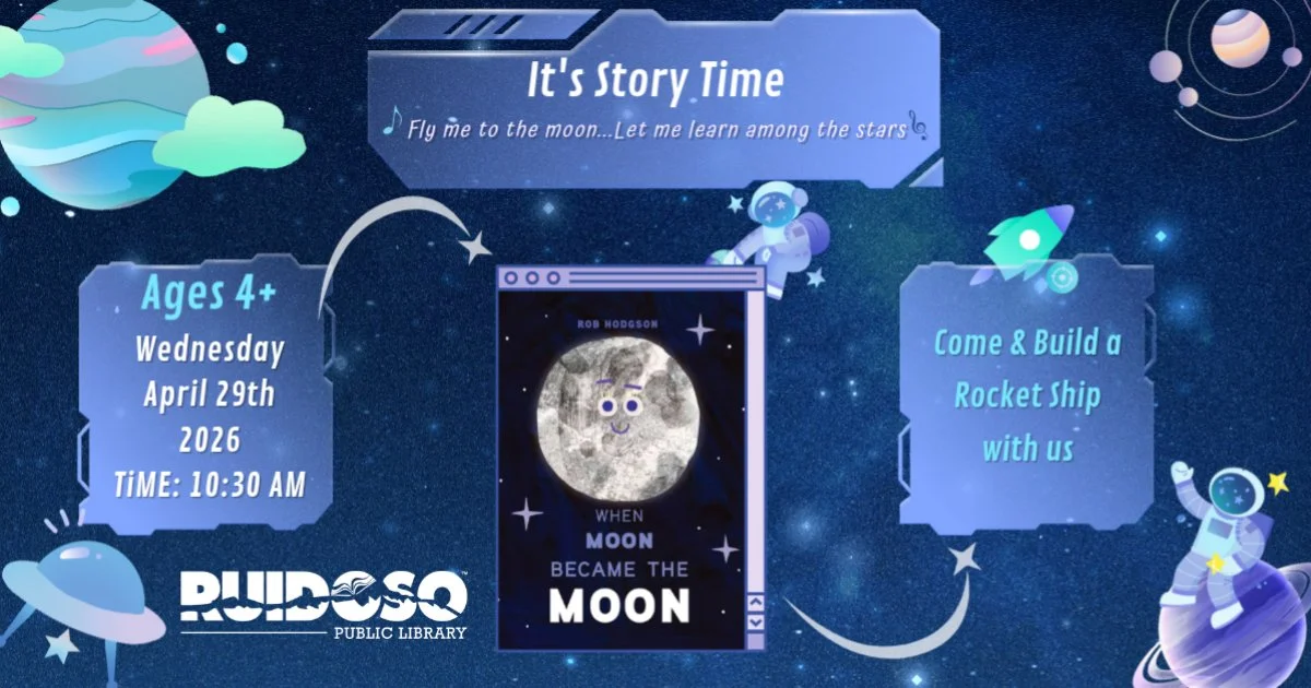 Blast off with us for a Storytime as we continue celebrating Global Astronomy Month on Wednesday, April 29th at 10:30 AM!