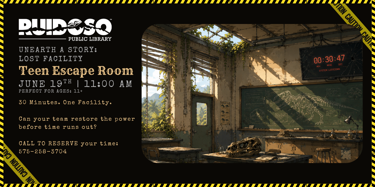 Unearth a Story: Lost Facility Teen Escape Room