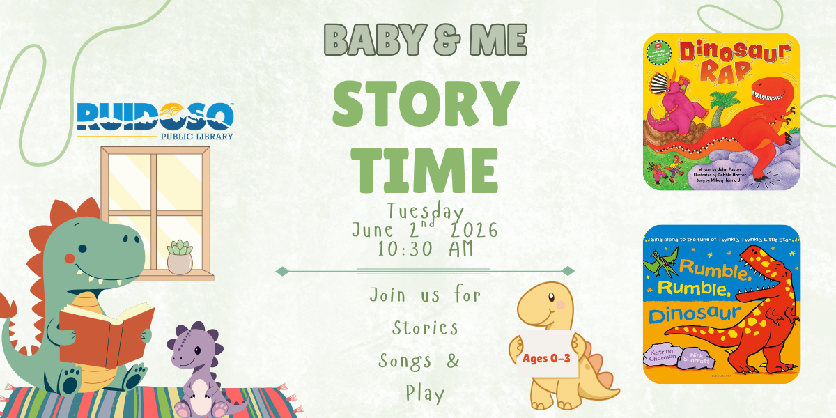 Drum roll... Baby &amp; Me&nbsp; Storytime resumes! Join us on Tuesday, June 2nd, at 10:30 AM as we 