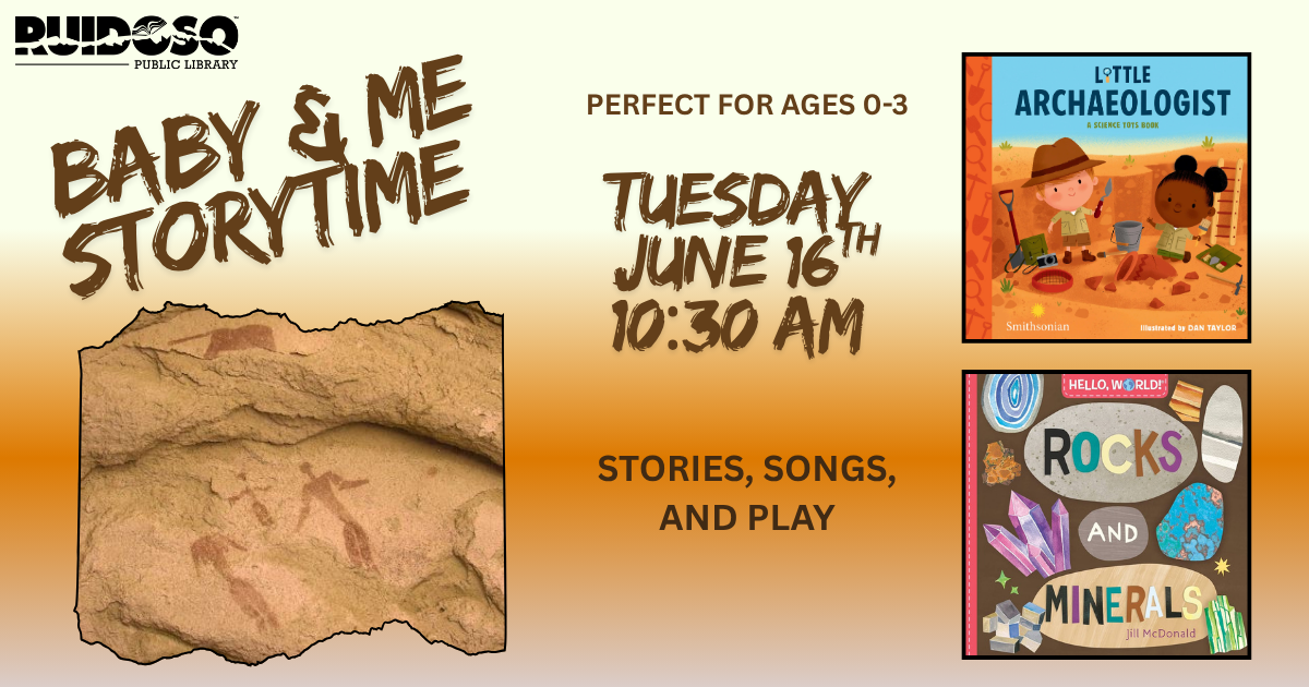 Join us on&nbsp;Tuesday, June 16th at 10:30 AM&nbsp;for a prehistoric baby and me Storytime filled with stories, songs, and fun! 