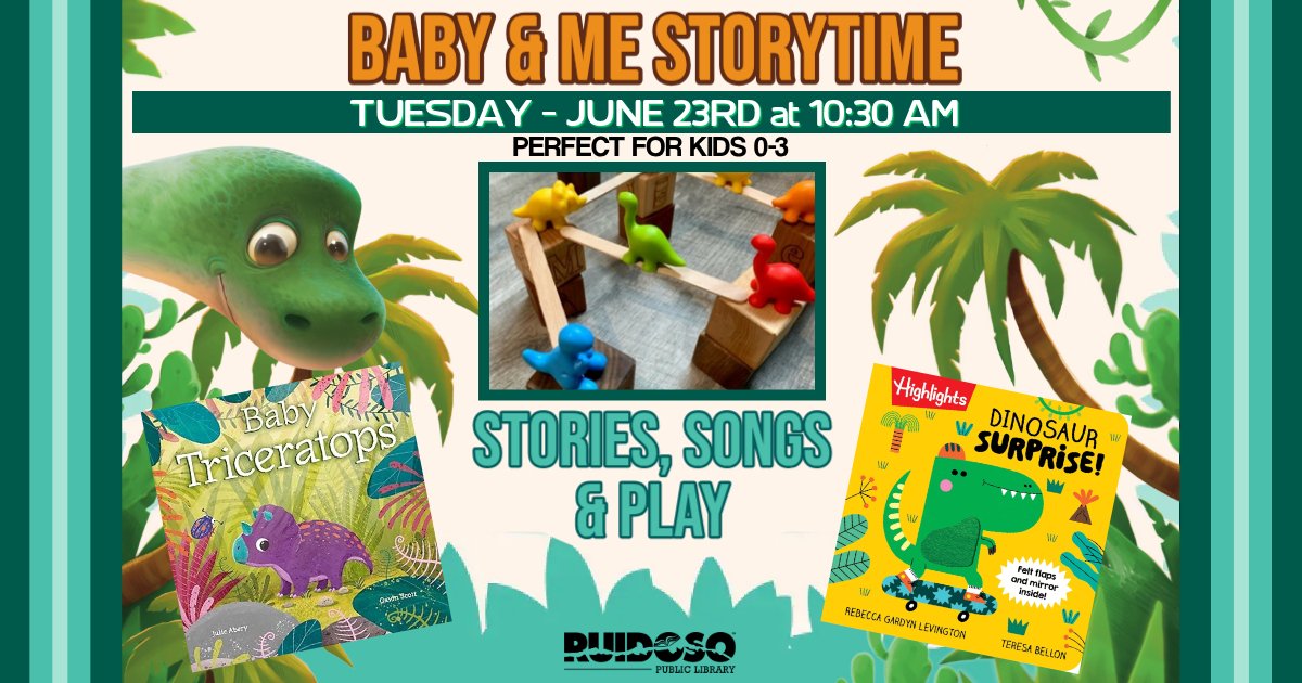 Don't miss our final Baby &amp; Me Storytime of the Summer Reading Program! 