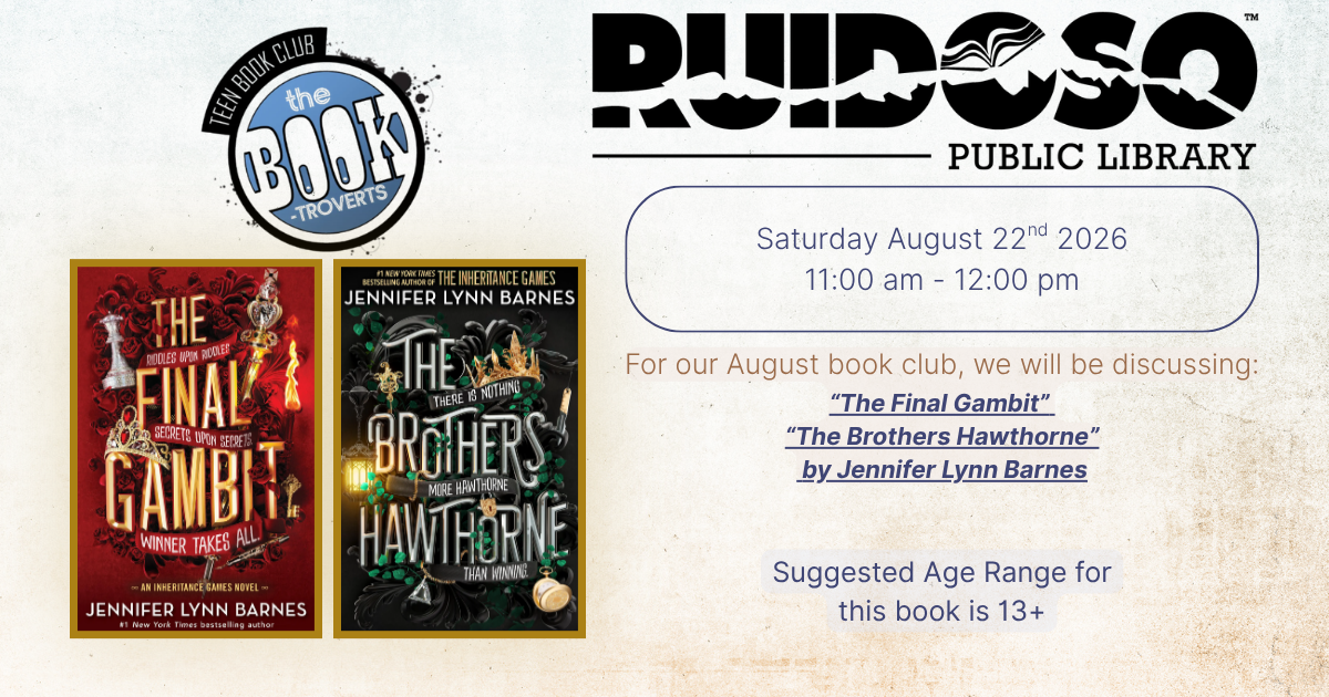 Teen Book Club: The Final Gambit &amp; The Brothers Hawthorne
