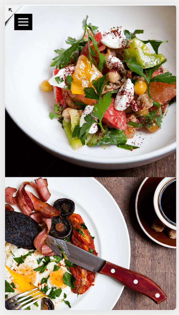 Stacked gallery grid on Paciifc homepage in Squarespace