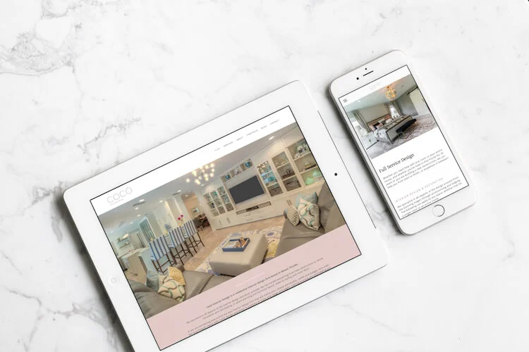 Squarespace web design for an interior designer