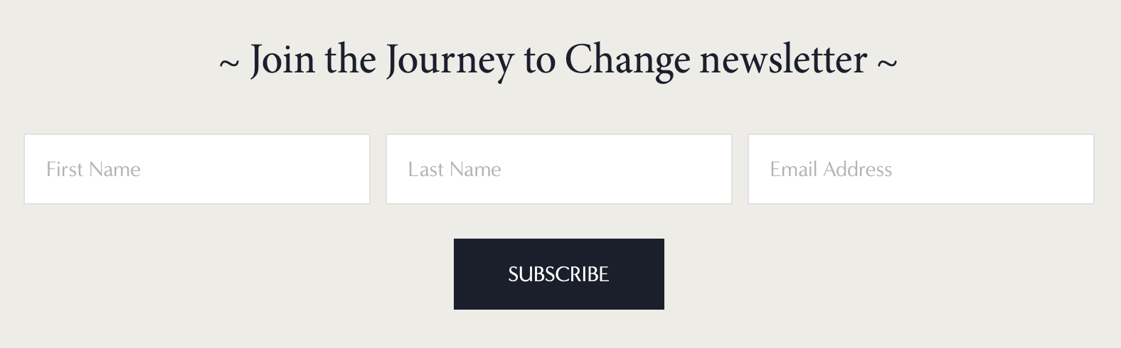 example of Newsletter block button style in squarespace